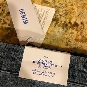 H&M Mini Flare High Waist Denim
